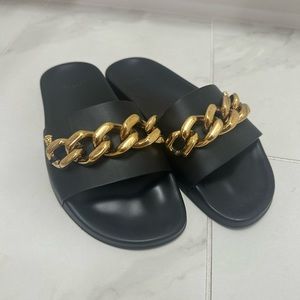 VERSACE MEDUSA CHAIN SLIDE SANDAL